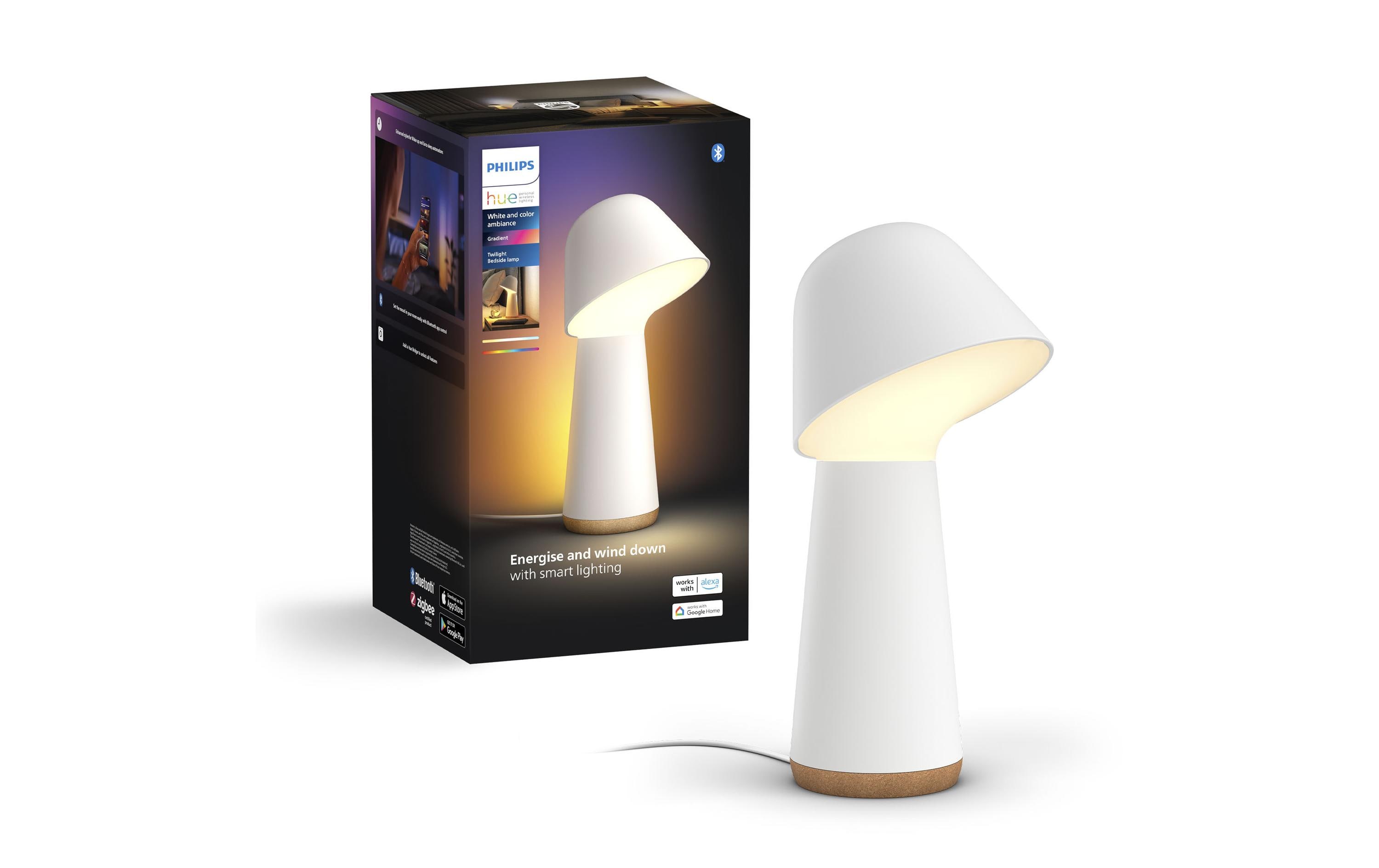 Tischleuchte White & Color Ambiance Twilight weiss<br>Smarte Nachttischlampe zum Schlafengehen und Aufwachen