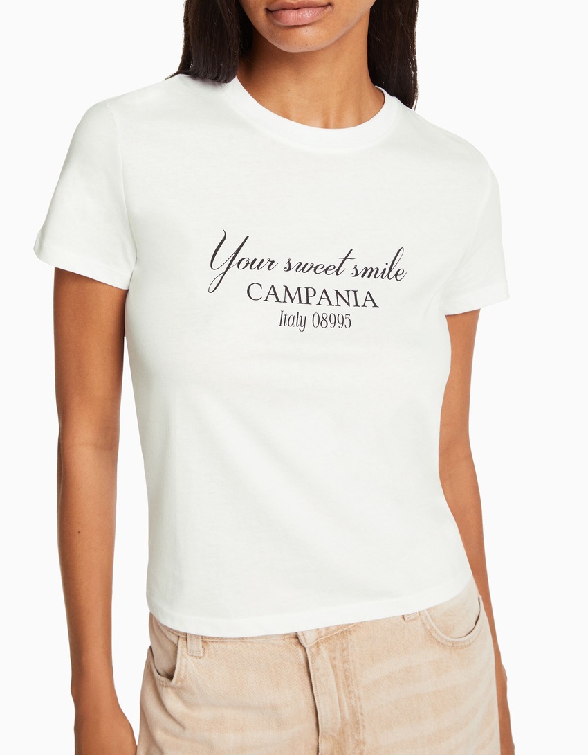 Camiseta de manga curta com estampa