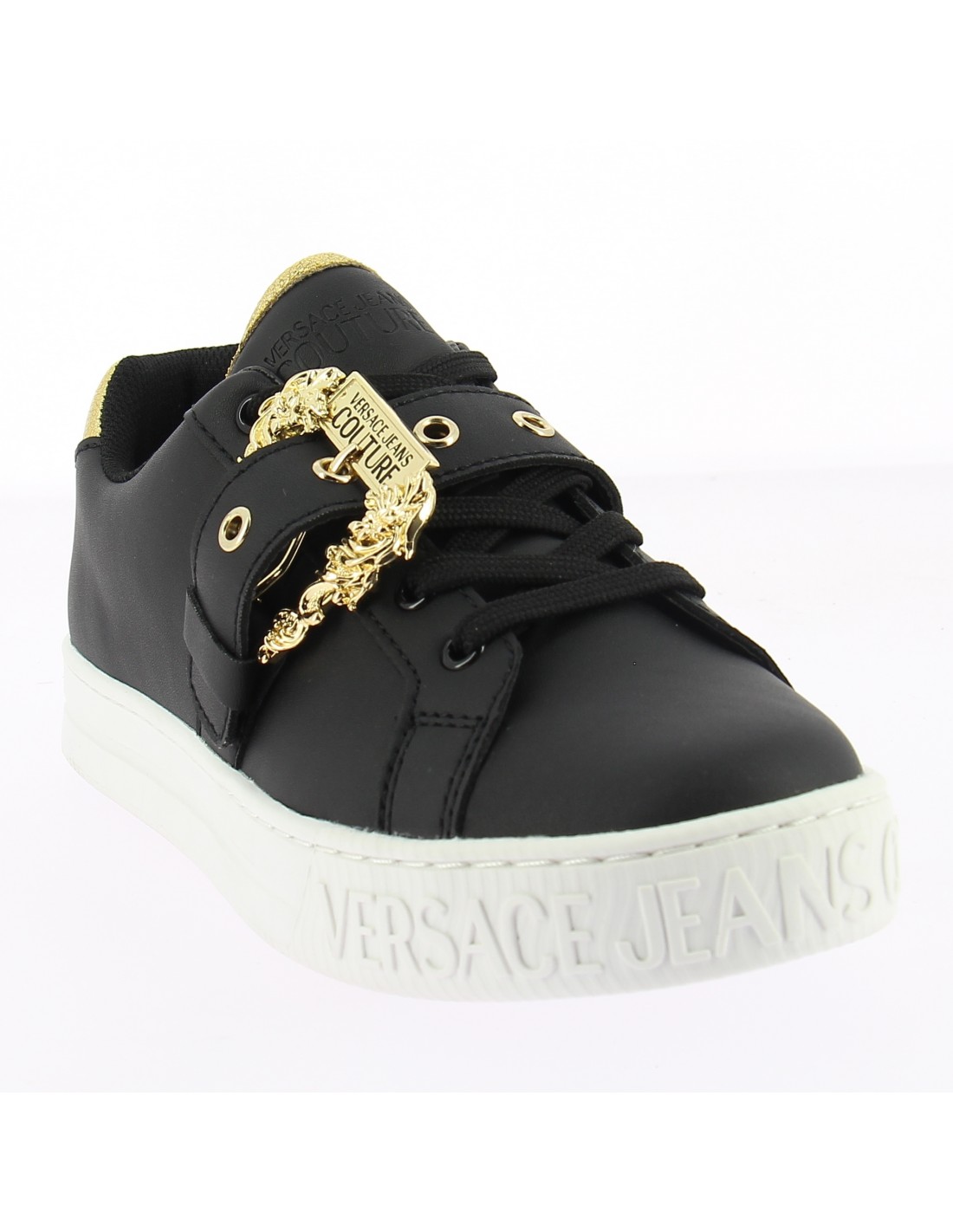 versace Baskets de ville femme court 84 noir