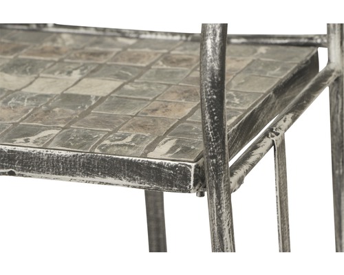 Siena Garden Felina ijzeren tuinplank, zilver