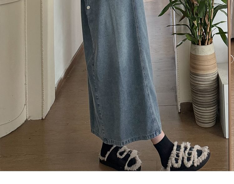NOA - Zwangerschapsjurk met gewassen denim midi-trui