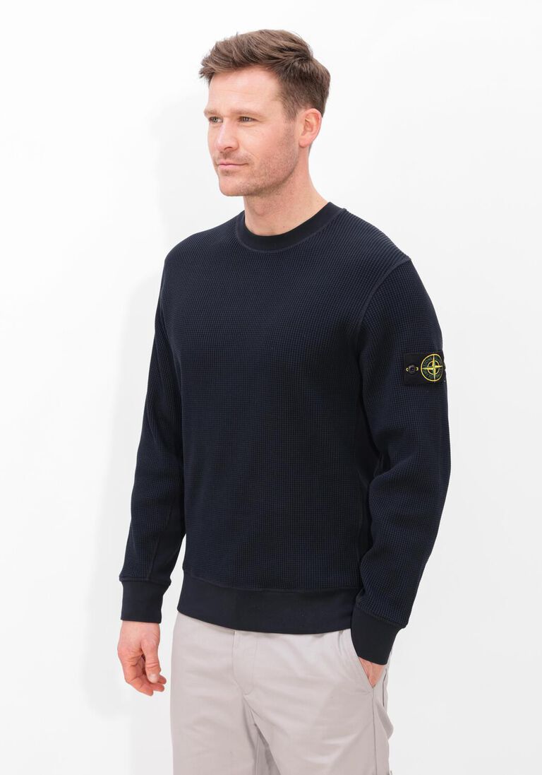 donkerblauwe stone island sweater sweatshirt s0051