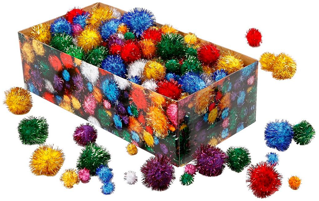 Pompon mehrfarbig, 300 gPompon-Mix