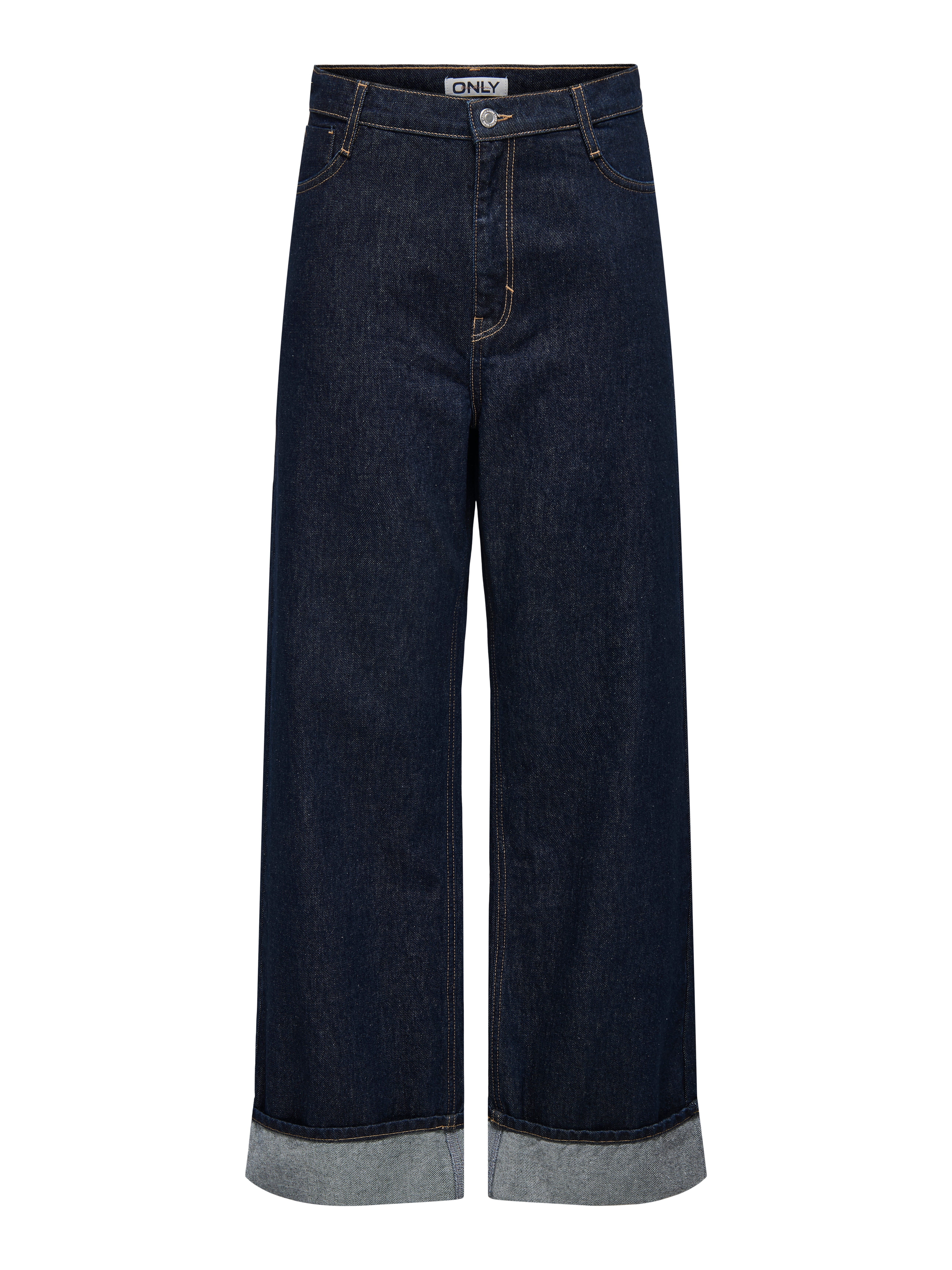 ONLHOPE Hohe Taille Weiter Beinschnitt Jeans Dark Blue Denim