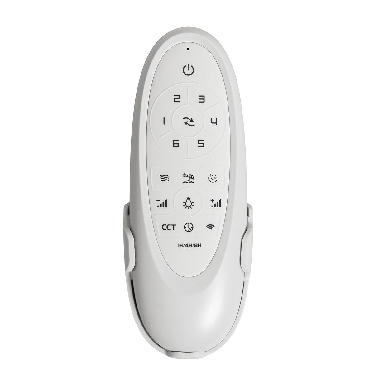 Smart plafondventilator wit met hout print 132cm incl. LED dimbaar met afstandsbediening - Cool
