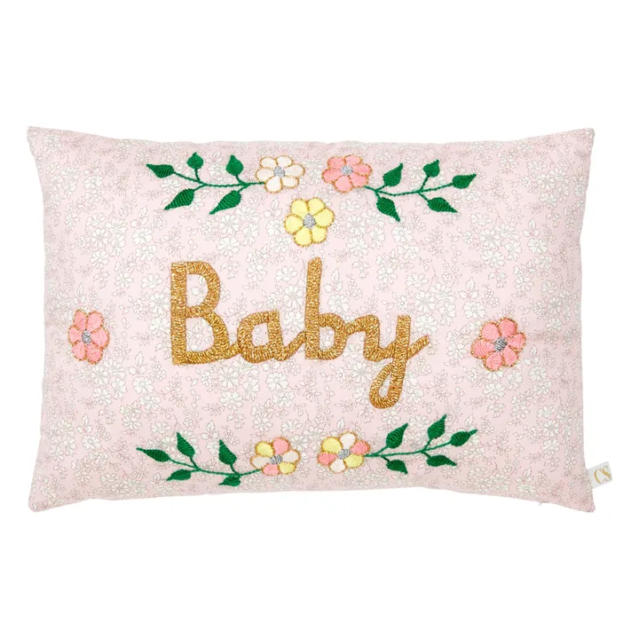 CSAO Coussin brodé Baby - CSAO x Smallable | Rose pâle