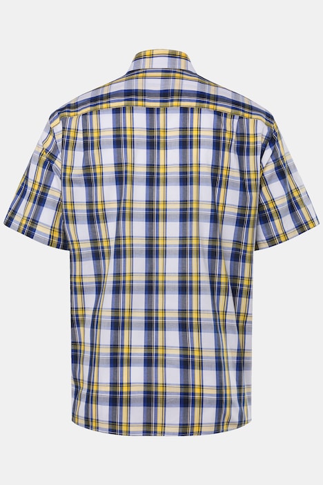 Boston Park Karohemd, Halbarm, Buttondown-Kragen, Comfort Fit, bis 8 XL