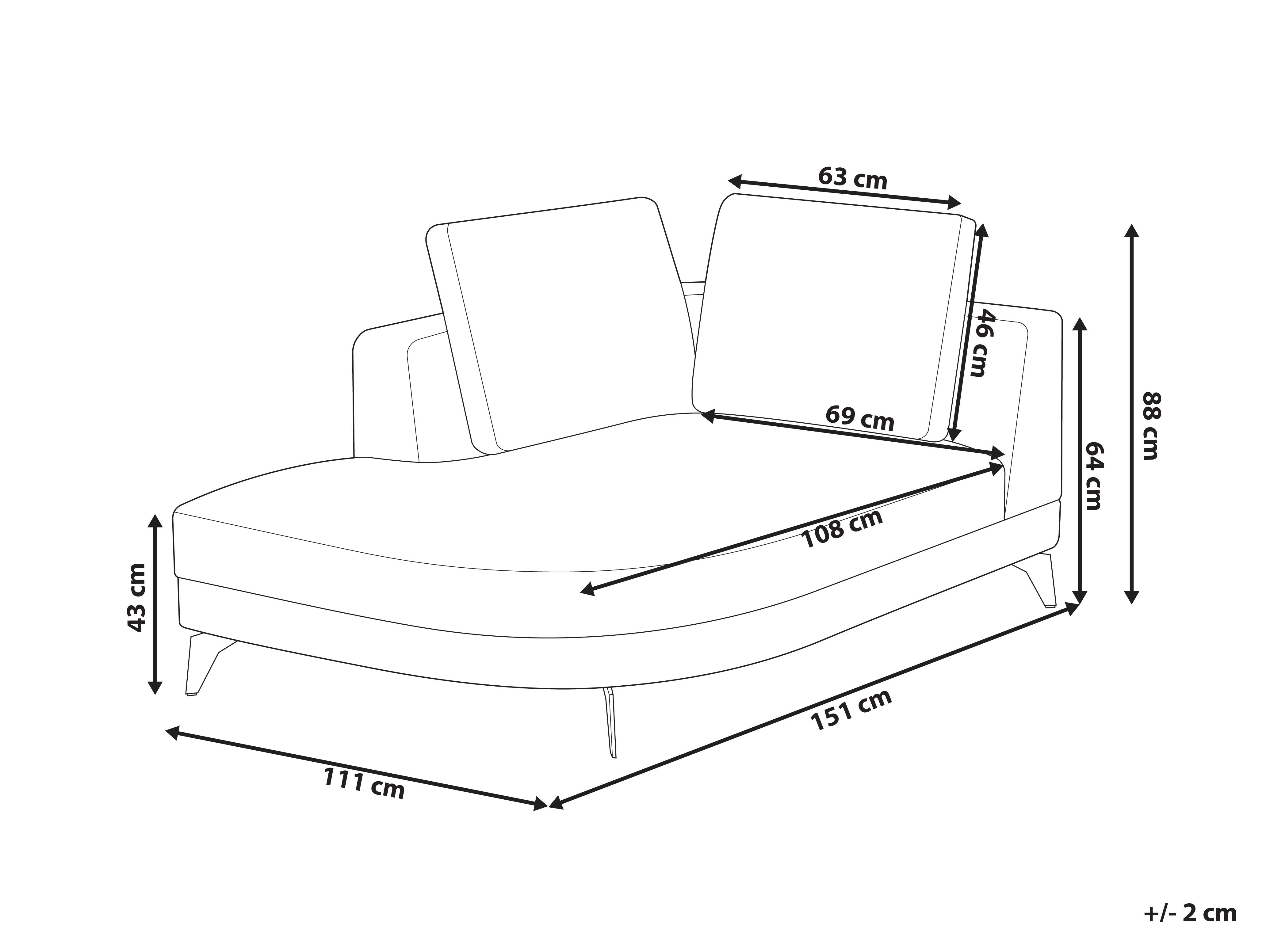Chaise longue MARUM Kunstlinnen Lichtbeige