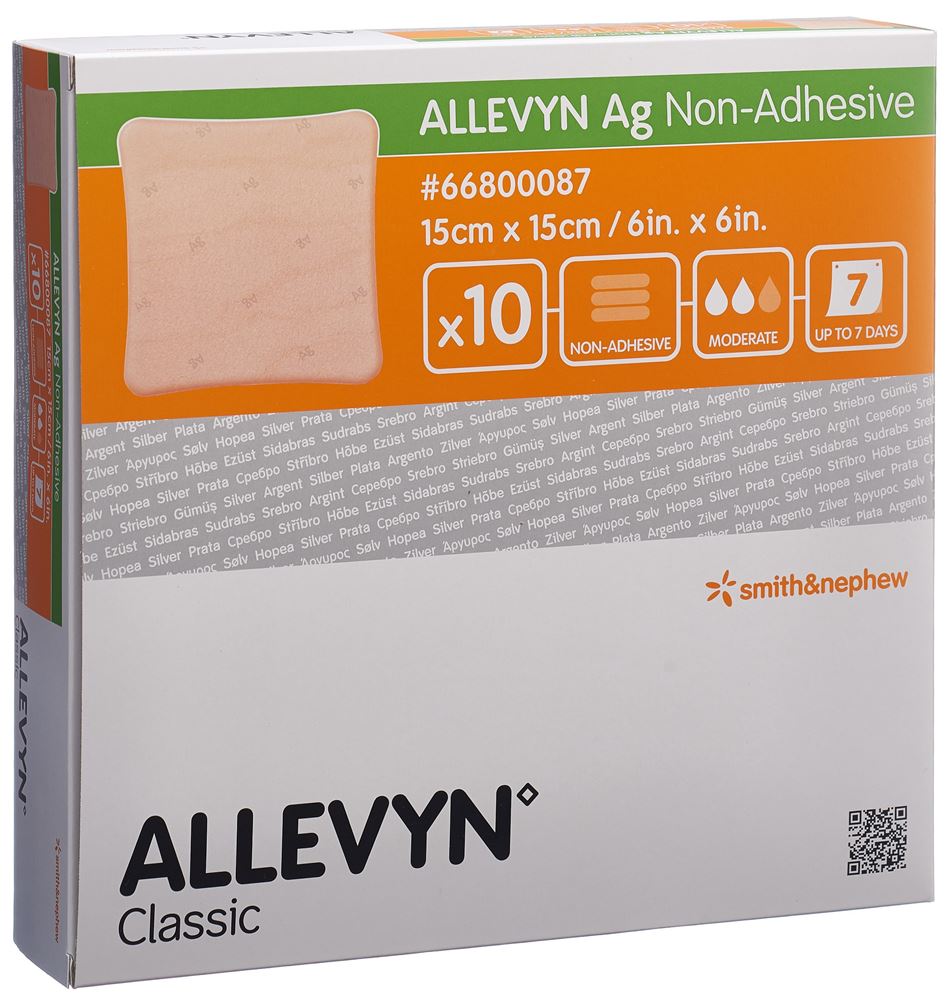 ALLEVYN Wundkompresse<br>10 Stück, 15x15cm