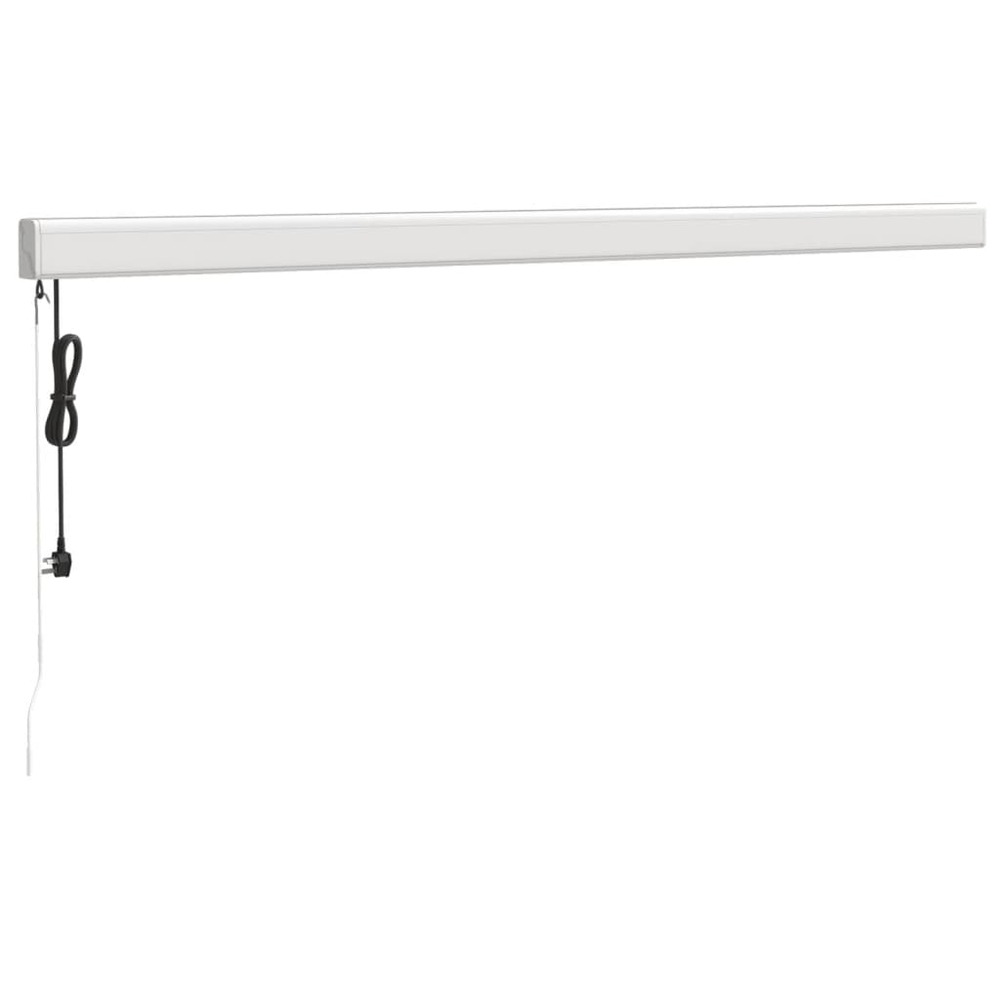 Auvent rétractable jaune et blanc 4x3 m tissu et aluminium