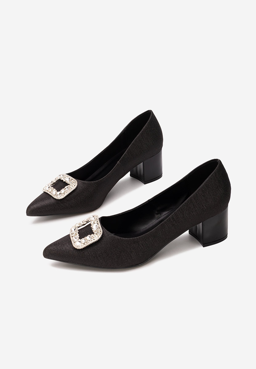 Chaussures à talon épais noirs Osania