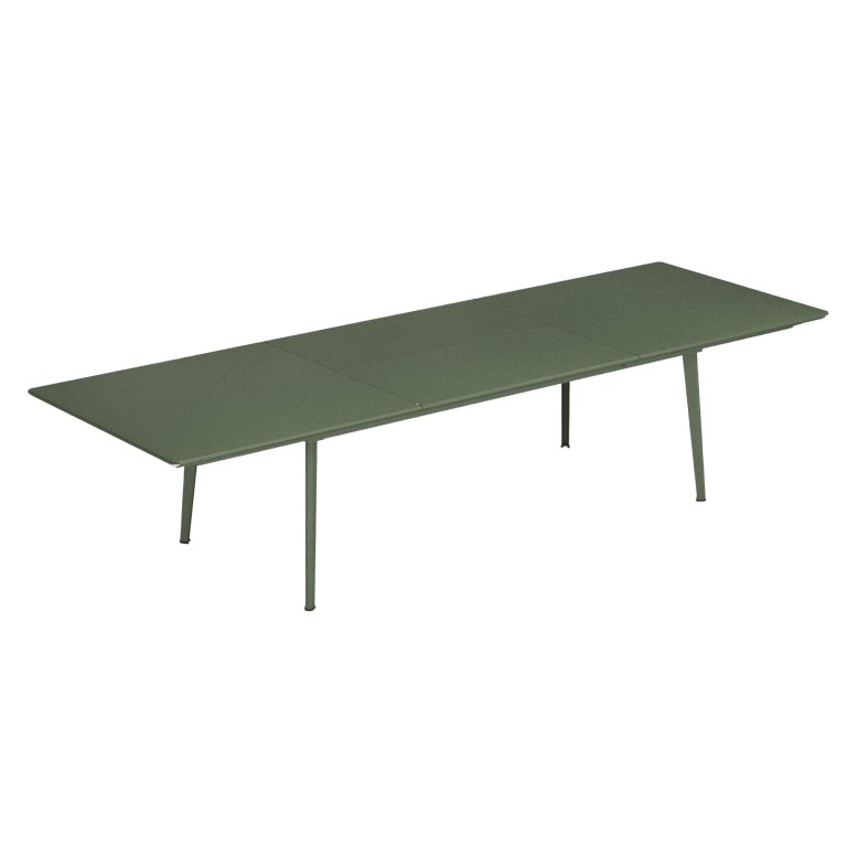 Emu Plus4 uitschuifbare tuintafel 110x220/330 legergroen