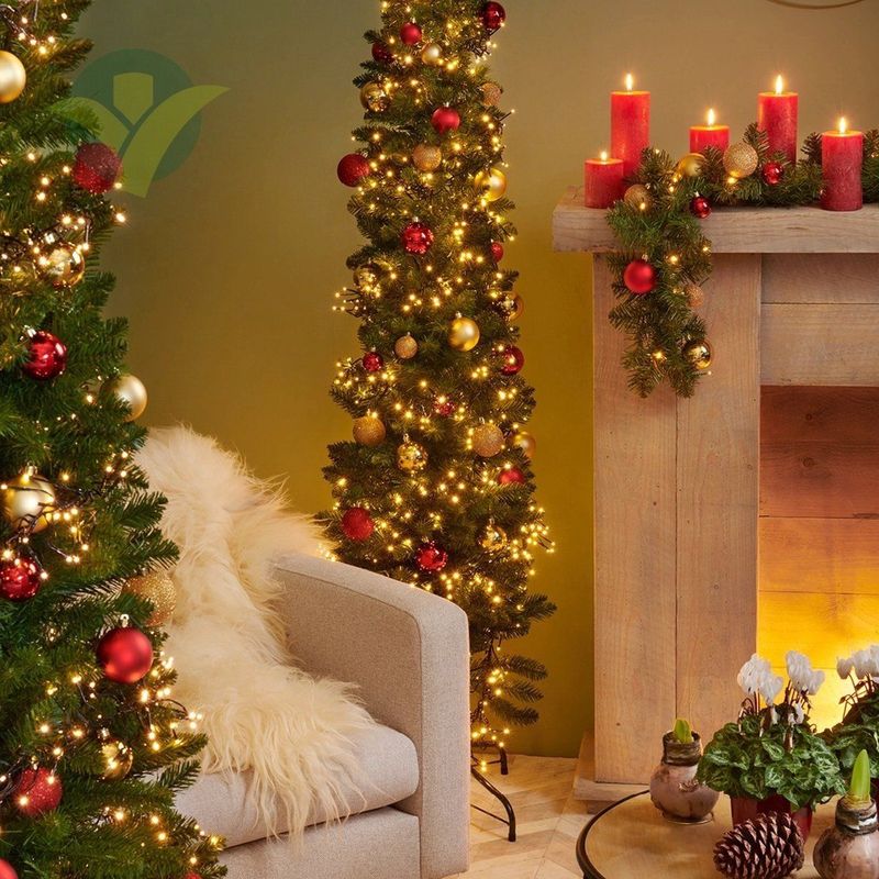 Everlands Kunstkerstboom Pencil - 210 cm - Zonder Verlichting