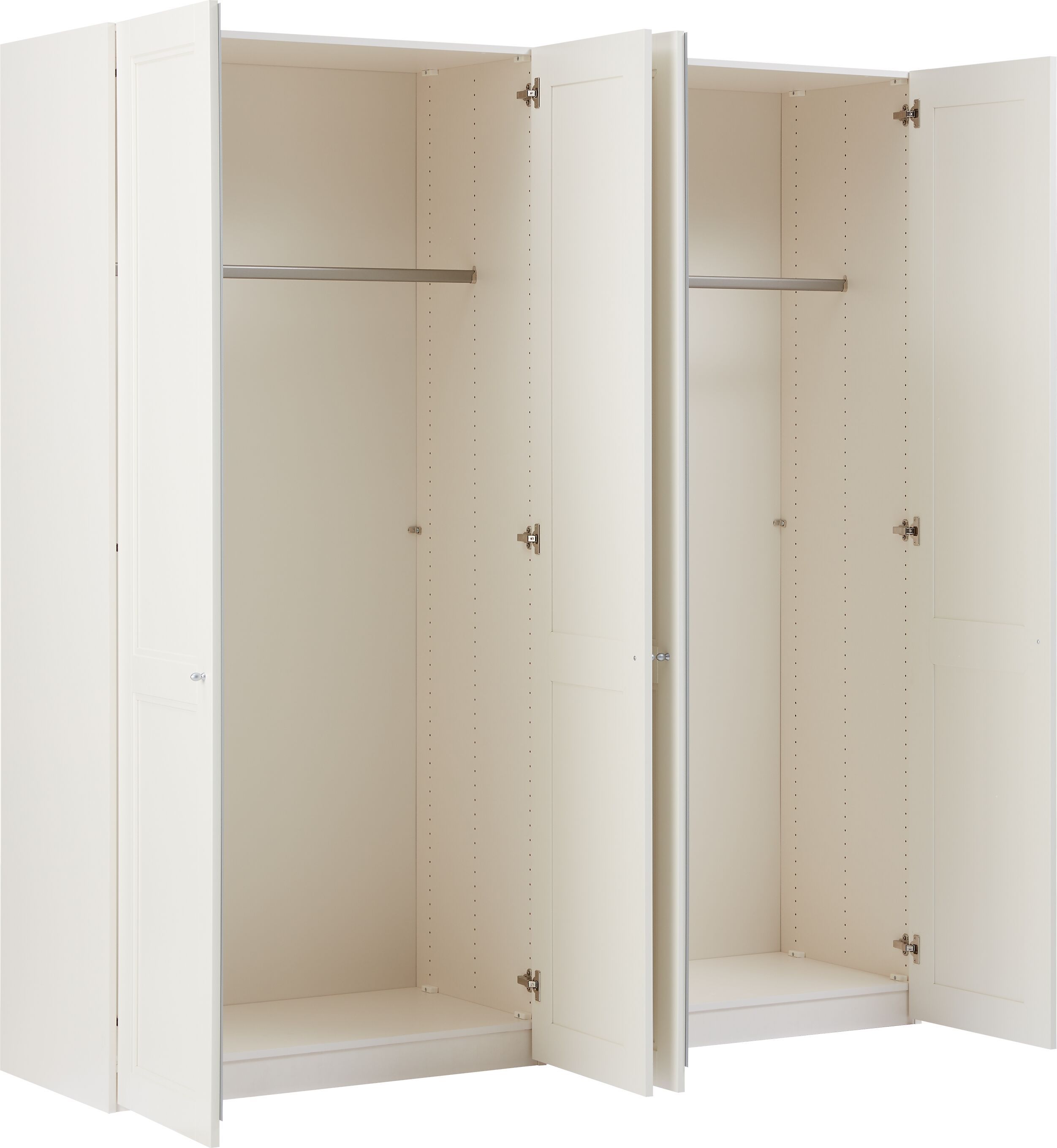 MODUL Drehtürenschrank - Creme / B: 202.0 cm x T: 58.0 cm x H: 220.0 cm