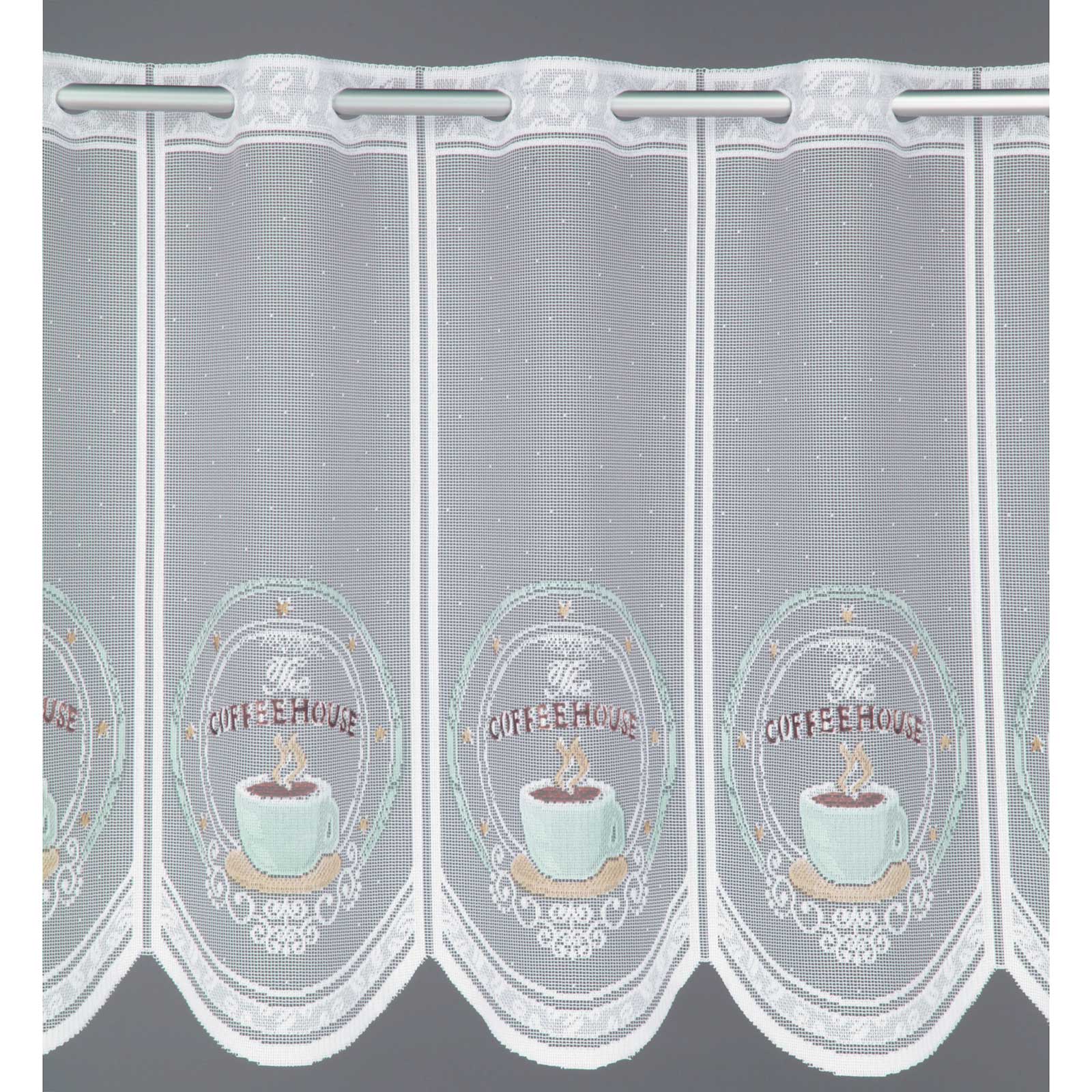 Jacq-Lamellenpanneau - Kaffee - weiß - 145x45 cm