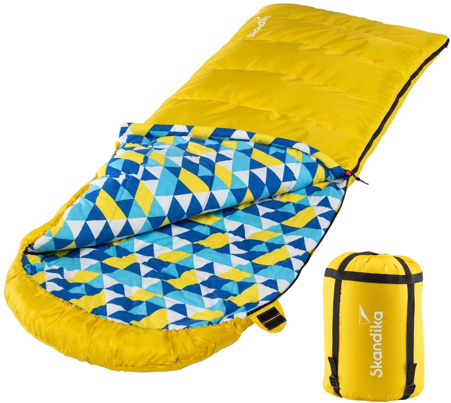 Skandika Dundee Flannel-R gele Slaapzak
