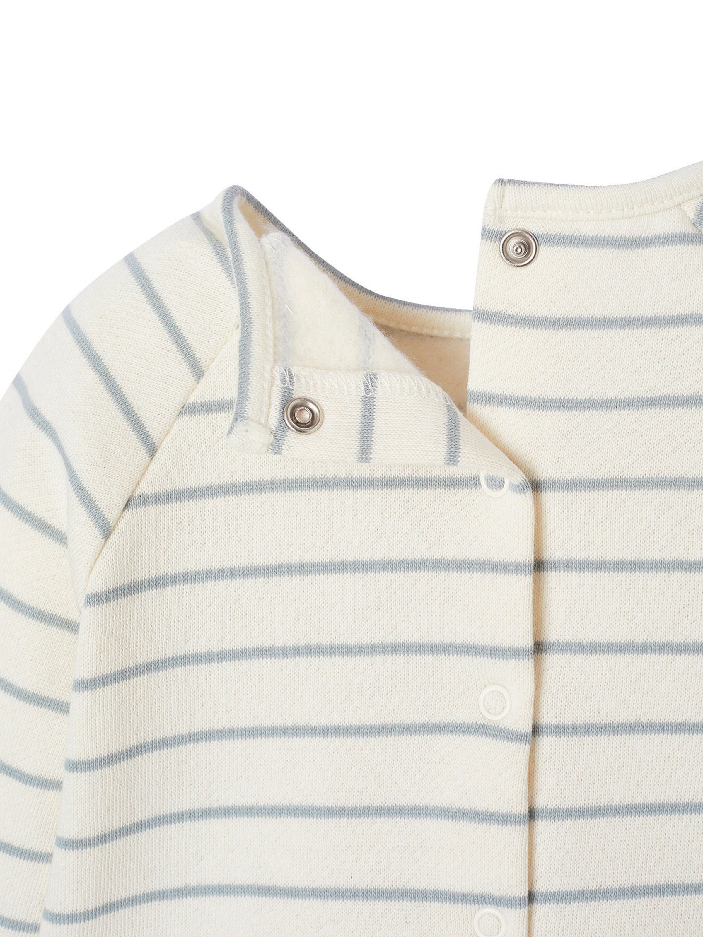 Vertbaudet Baby-Set: Sweatshirt & Hose hellbeige gestreift