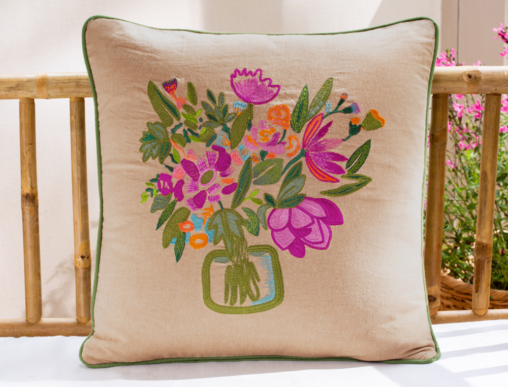 Coussin brodé-Berlingots
