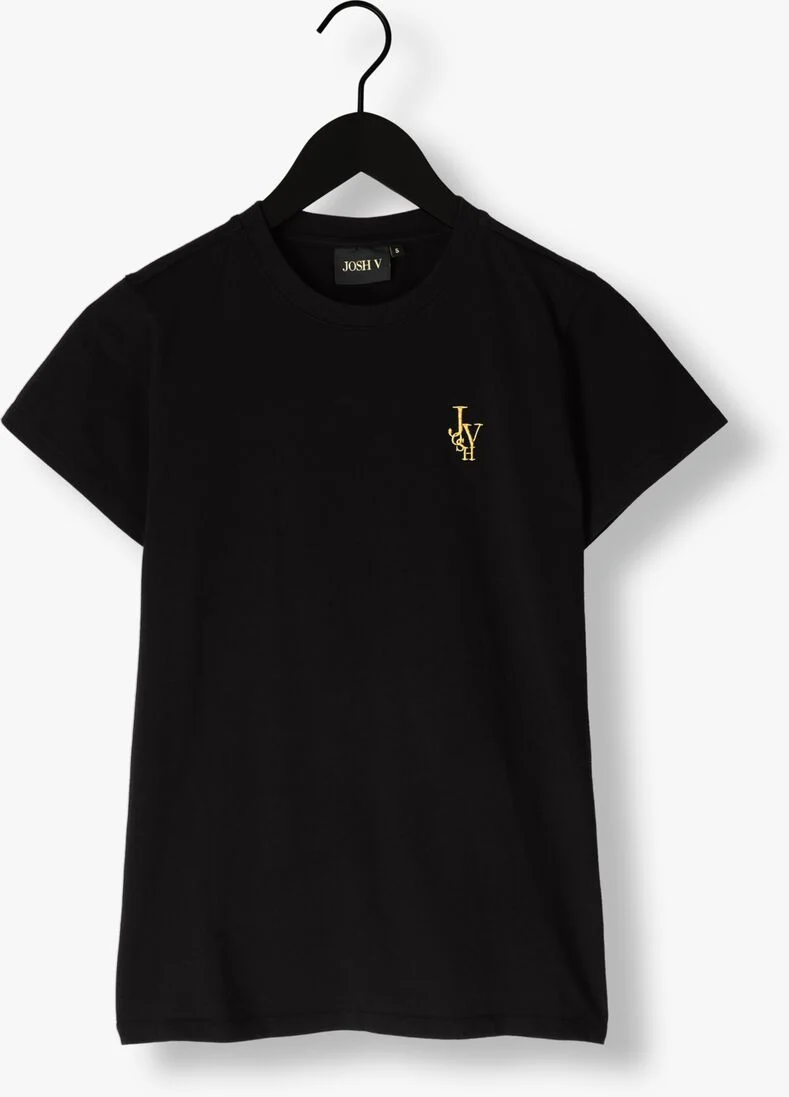 JOSH V zwarte josh v t-shirt jv zoe embroidery