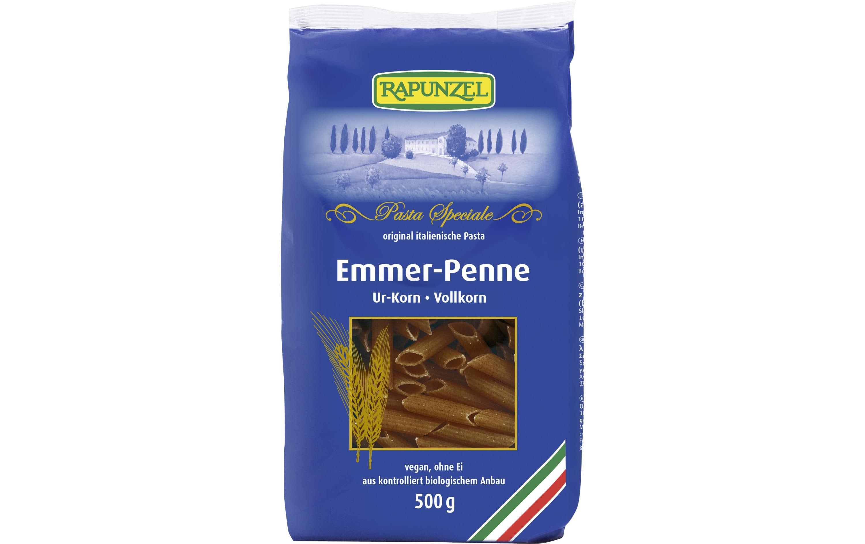 Teigwaren Bio Emmer-Penne Vollkorn 500 gBio Emmer-Penne semola