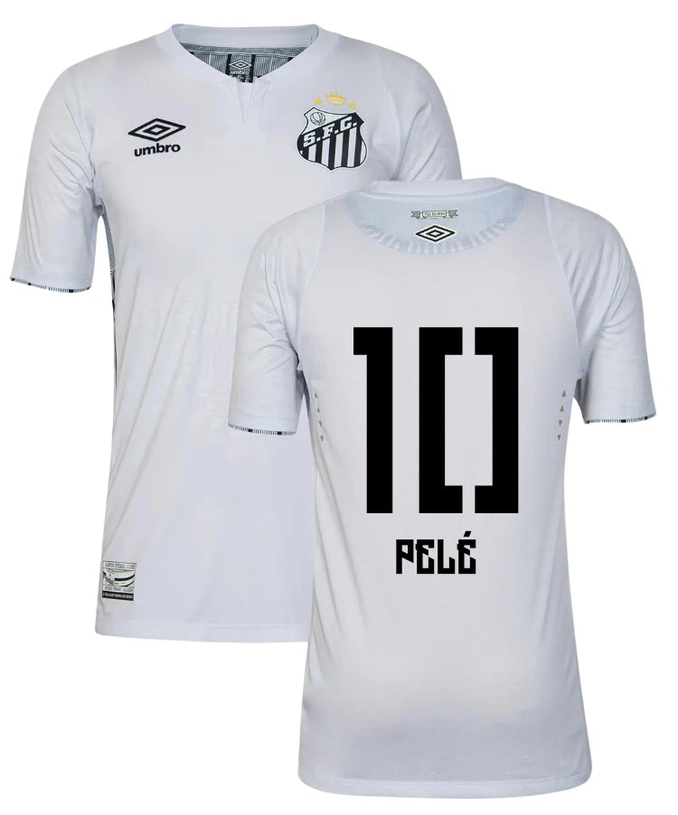 Santos Thuisshirt 2025   Bedrukking Pelé - Voetbalshirt Brazilië