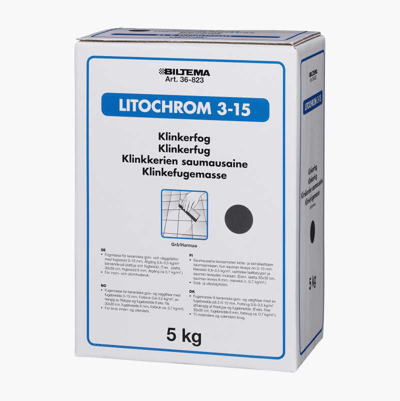 FLISEFUG GRÅ 5KG 4-15MM