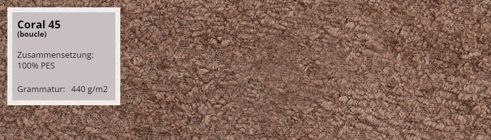 Mirjan24 Wohnlandschaft Furyn U Boucle, Ecksofa mit Schlaffunktion und Bettkasten, U-Form Couch, symmetrisches Polstersofa, Eckcouch (Coral 45)
