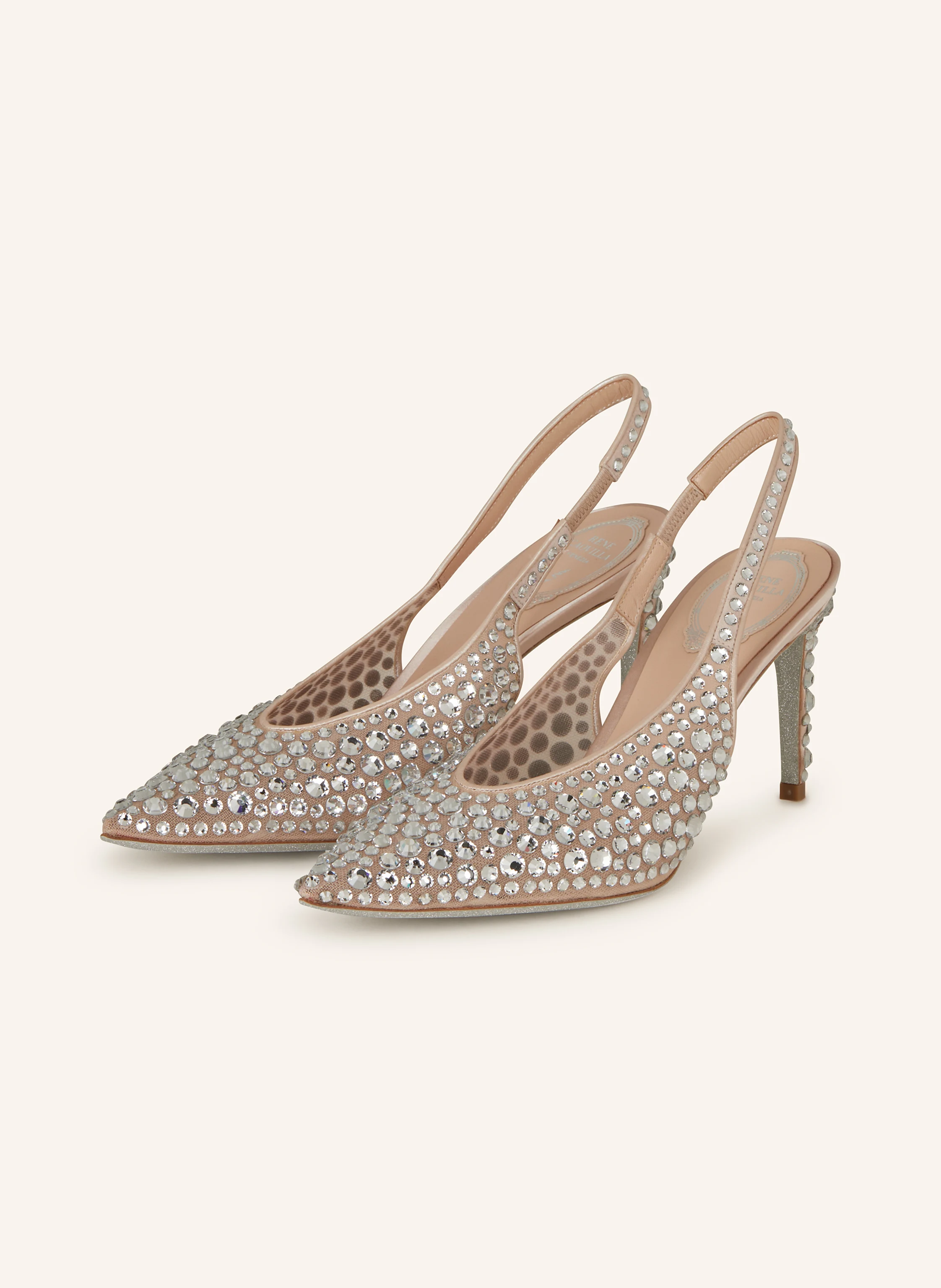 RENE CAOVILLA Slingpumps mit Schmucksteinen