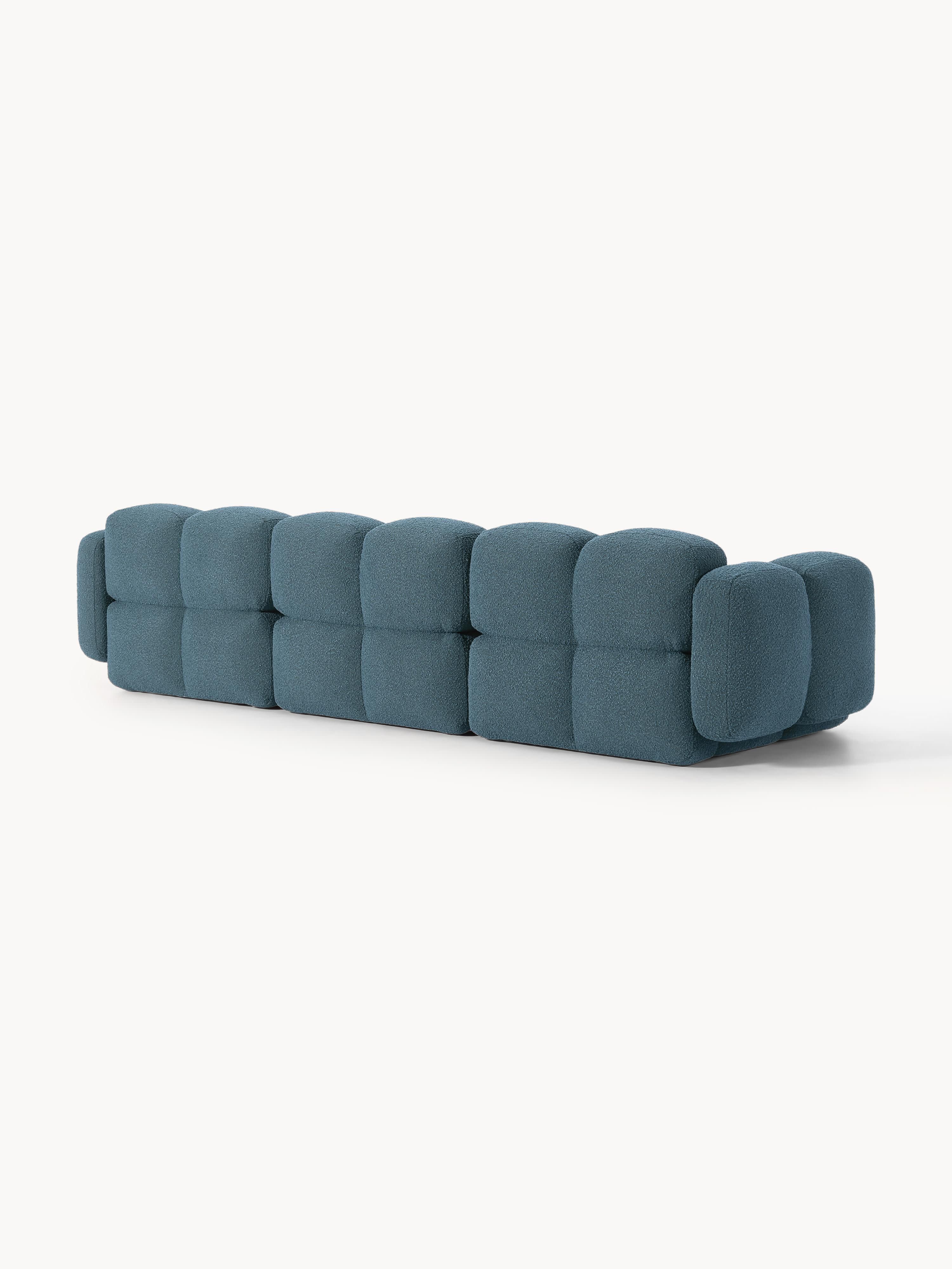 Modulaire bank Tayla (4-zits) van bouclé