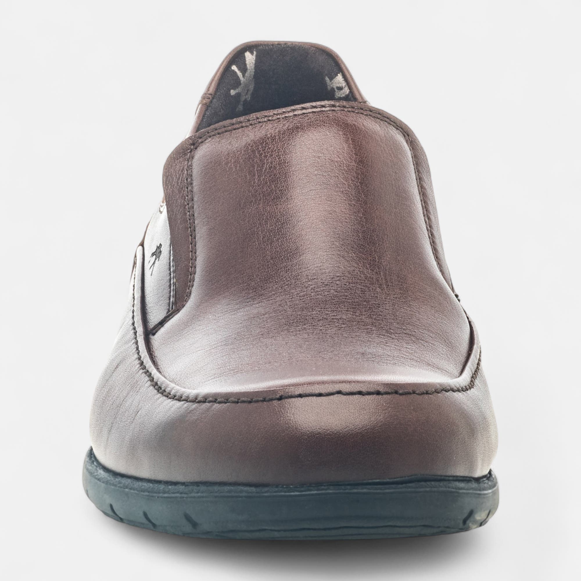 Mocassins pieds sensibles Homme en cuir marron