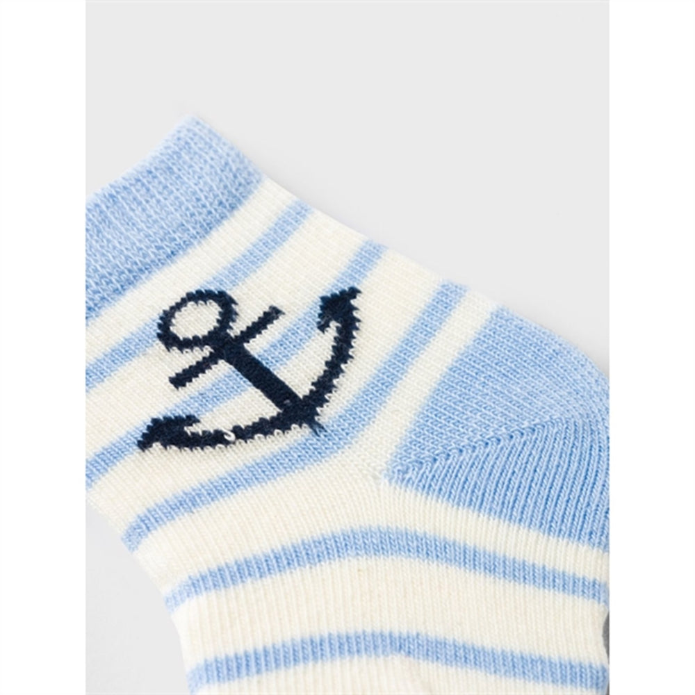 Køb Name it Chambray Blue Fuffu Strømper