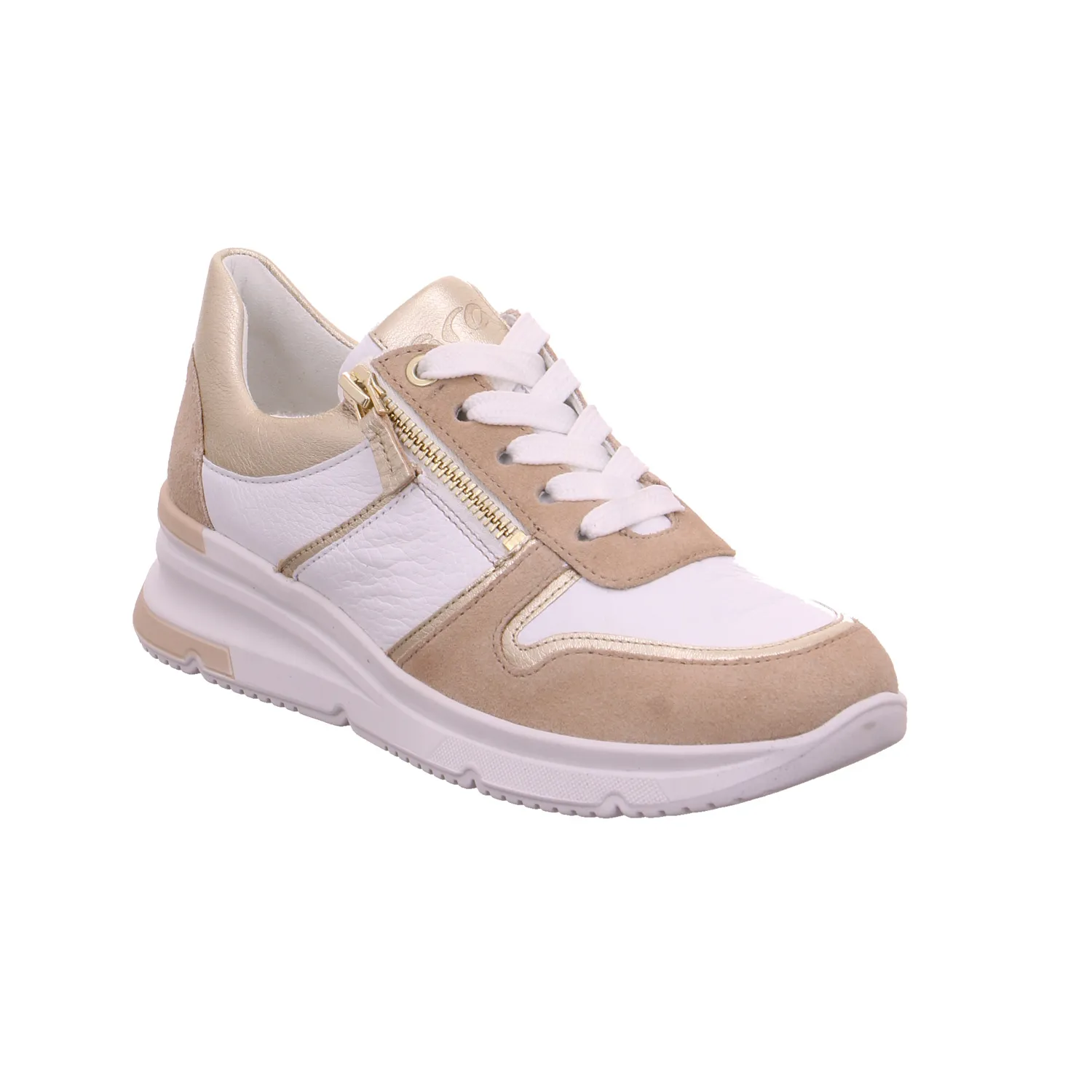 ARA Sneaker Beige Leder  mit Wechselfussbett