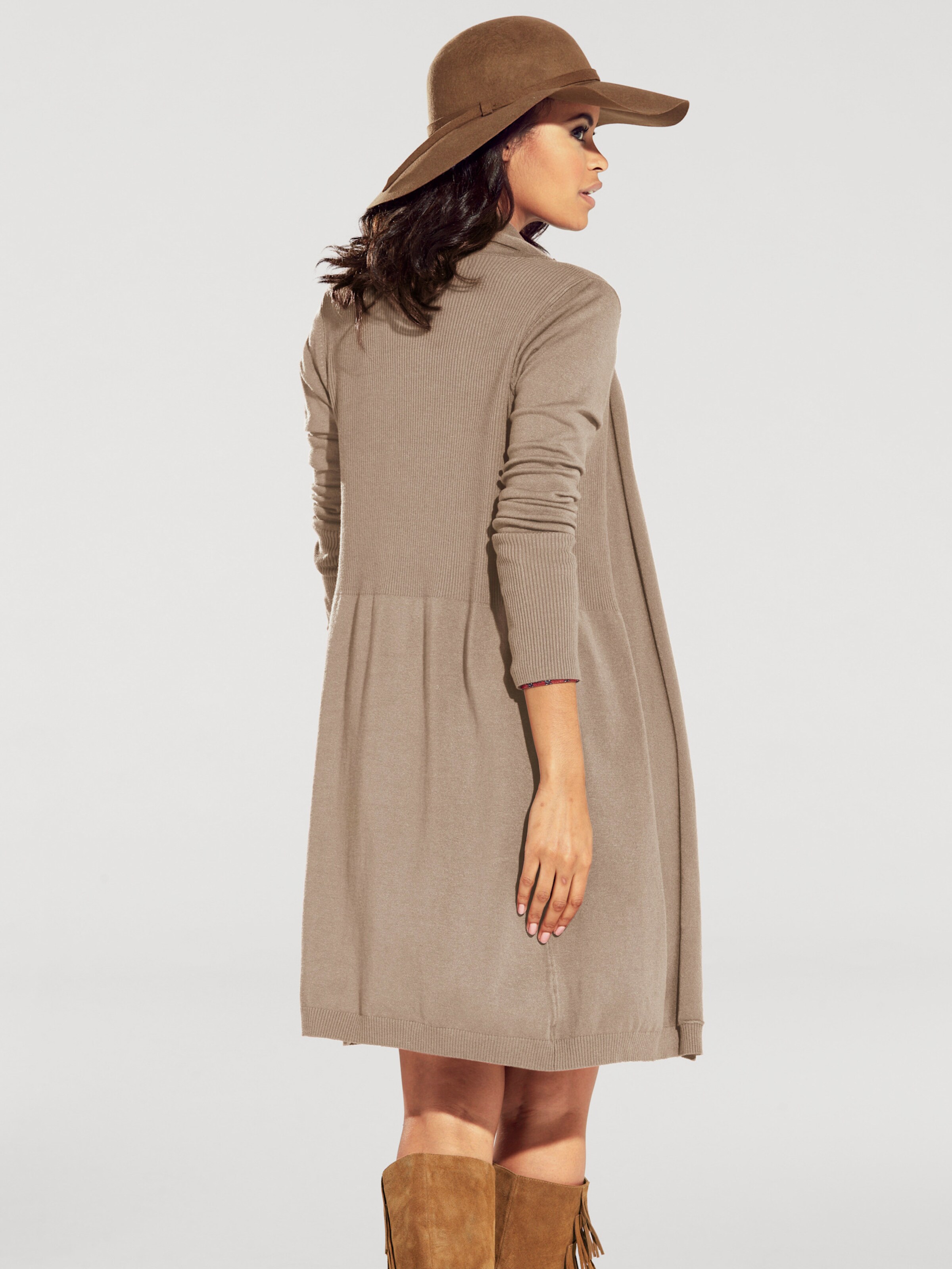 Long-Strickjacke