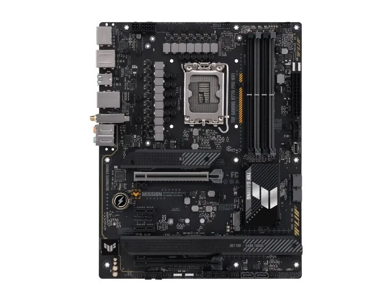 ASUS TUF GAMING H770-PRO WIFI - Bundkort - ATX - LGA1700 sokkel - H770 Chipset - USB-C 3.2 Gen 2x2, USB 3.2 Gen 2, USB 3.2 Gen 1, USB-C 3.2 Gen 1 - 2.5 Gigabit LAN, Wi-Fi 6, Bluetooth - onboard grafik (CPU påkrævet) - HD Audio (8-kanaler)