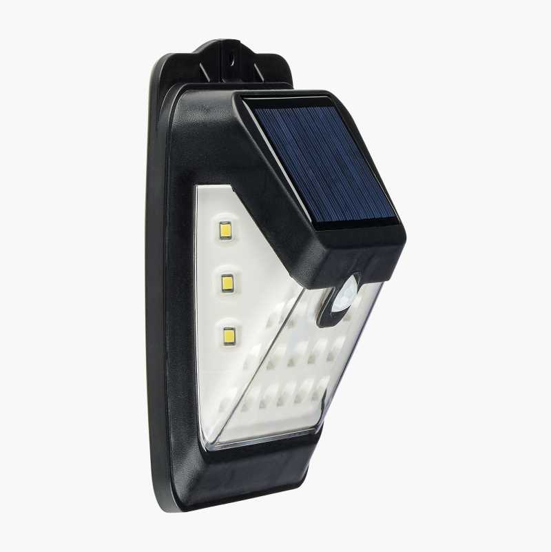 Solcellelampe med bevegelsessensor, svart