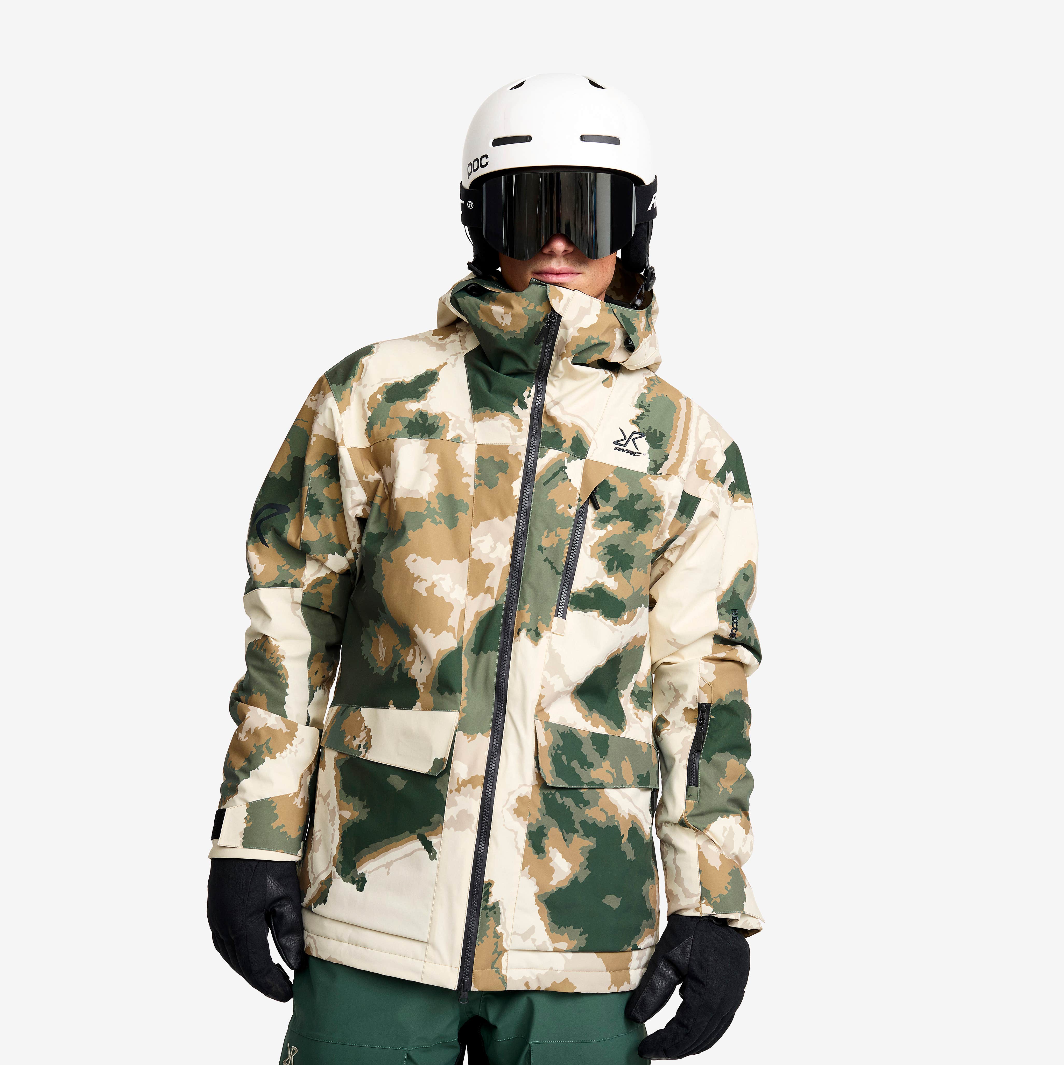 Halo 2L Insulated Ski Jacket Herre Garden Topiary/Kelp Beige