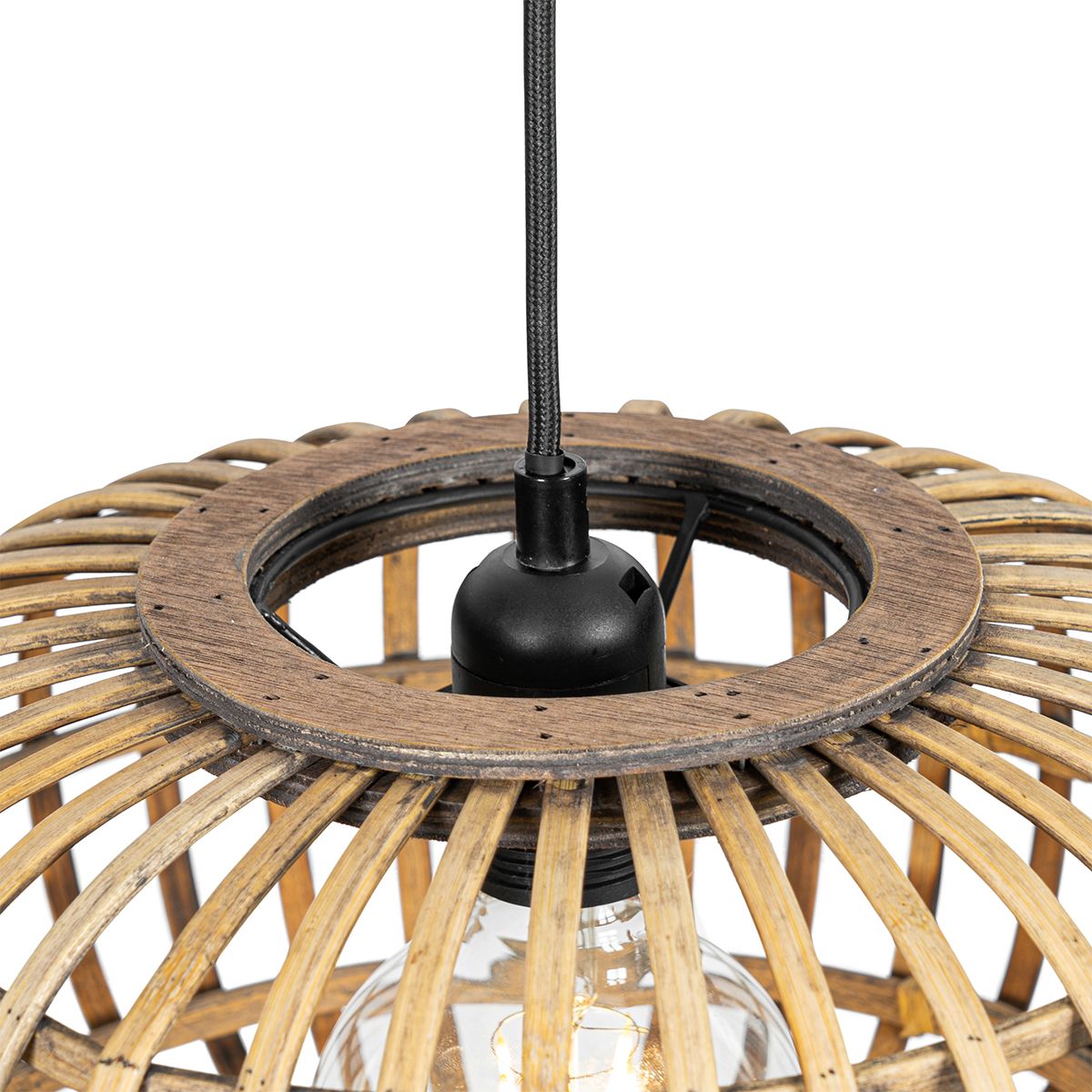 Oosterse hanglamp bamboe 32 cm - Amira