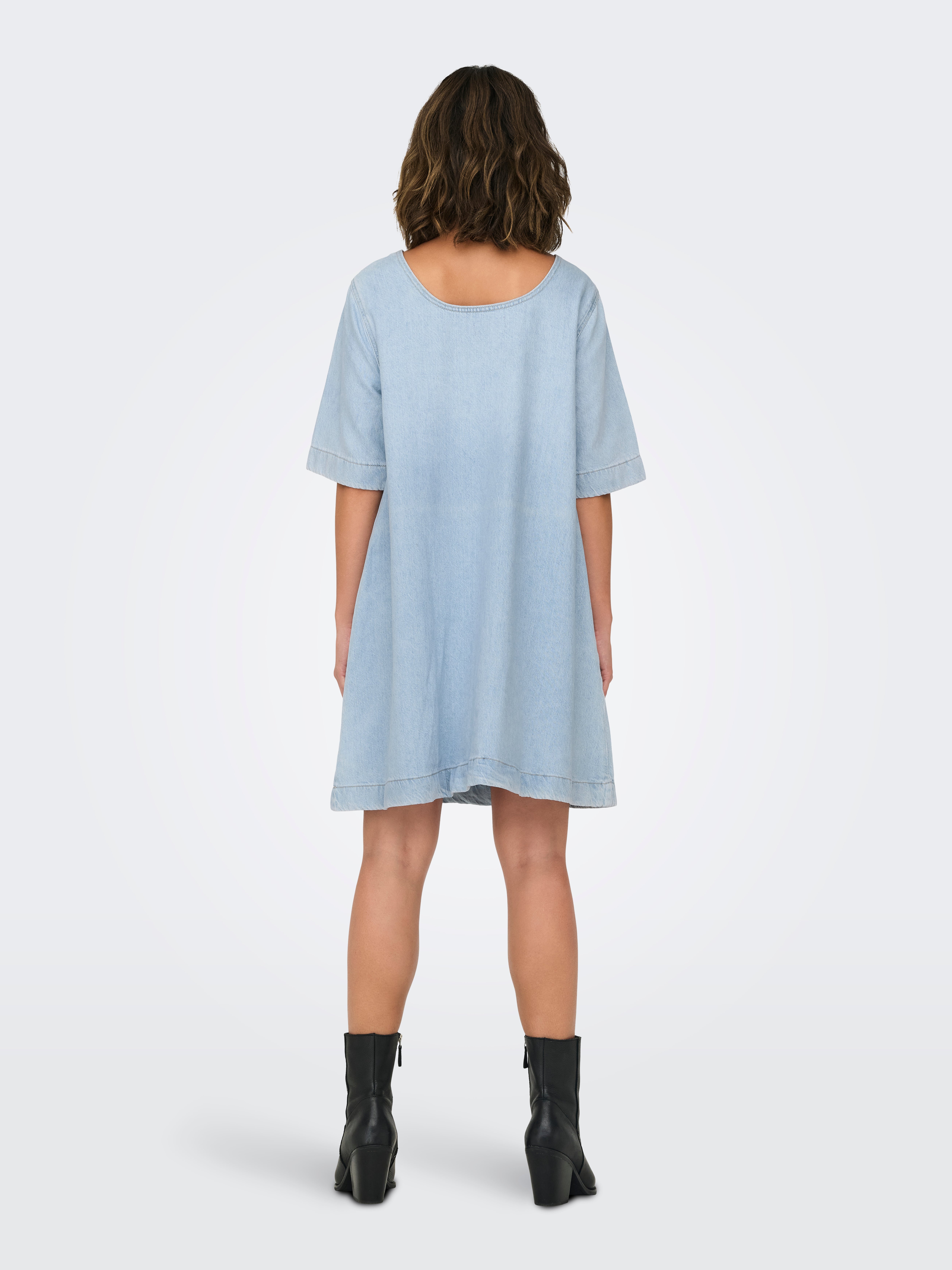 ONLGIGI Kurzes Kleid Light Blue Denim