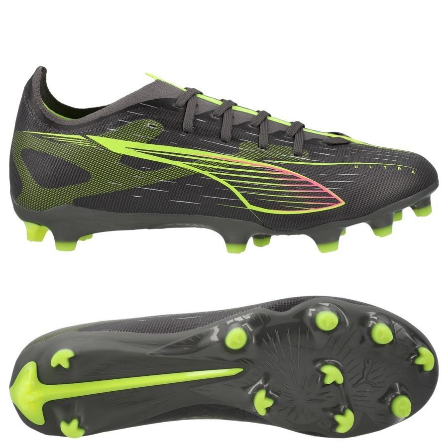 PUMA Ultra 5 Match FG/AG Audacity - Matte Aged Silver/Jaune/Argenté