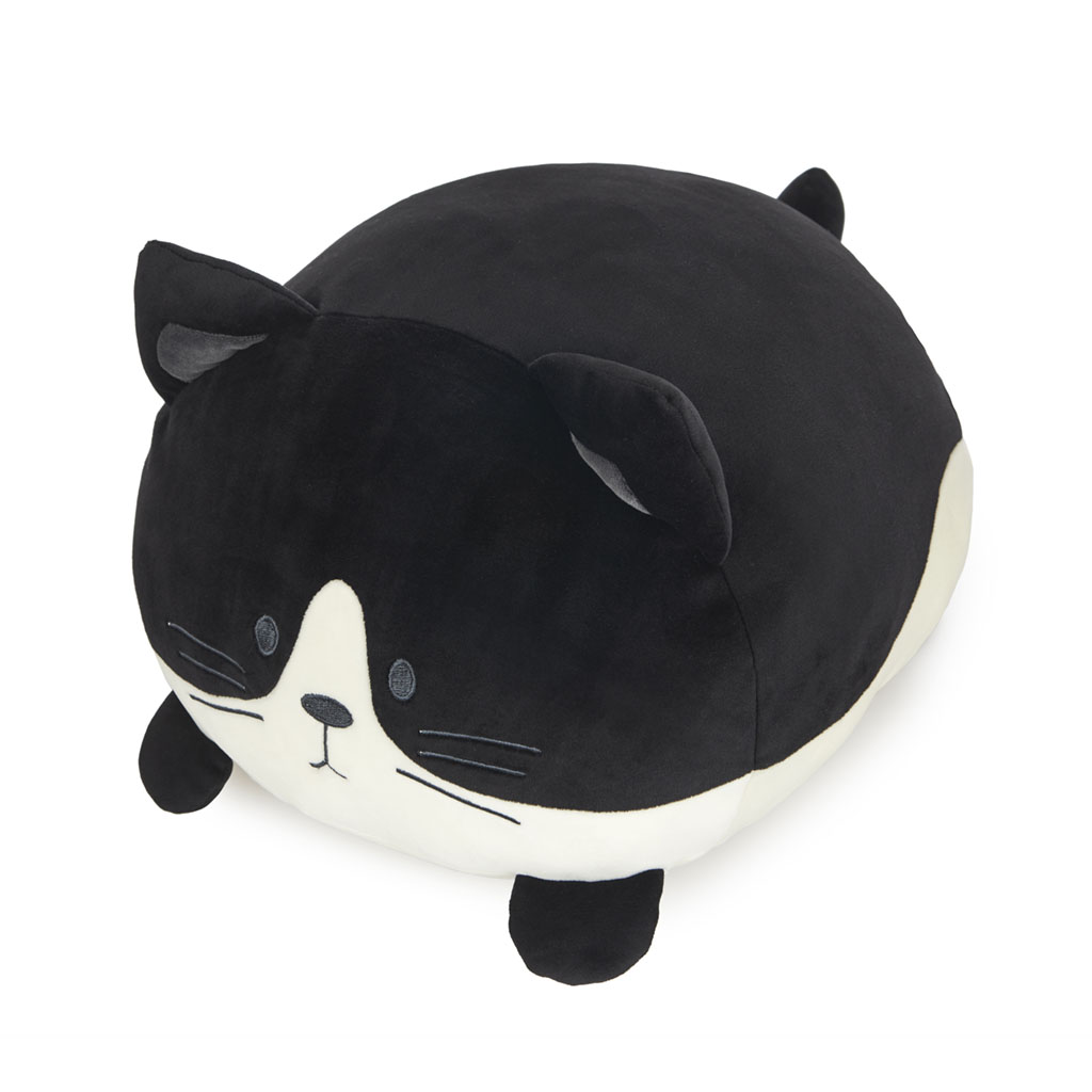 Almofada Balvi Kitty Tailcoat, preta e branca, um brinquedo de pelúcia super macio, poliéster, 20x33x30 cm
