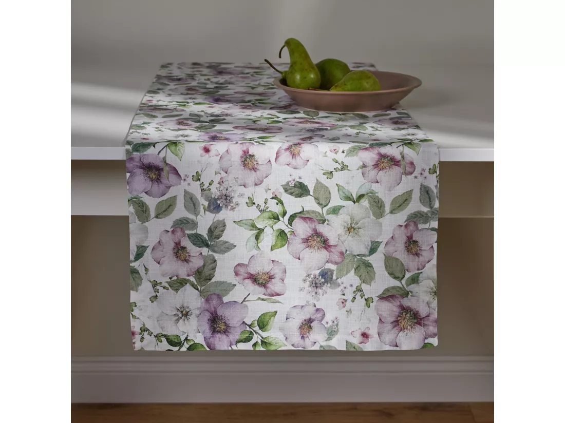 Chemin de table Adeline violet clair 40 x 180
