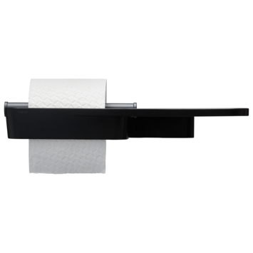 Tiger Toiletrolhouder TESS met planchet zwart/antraciet
