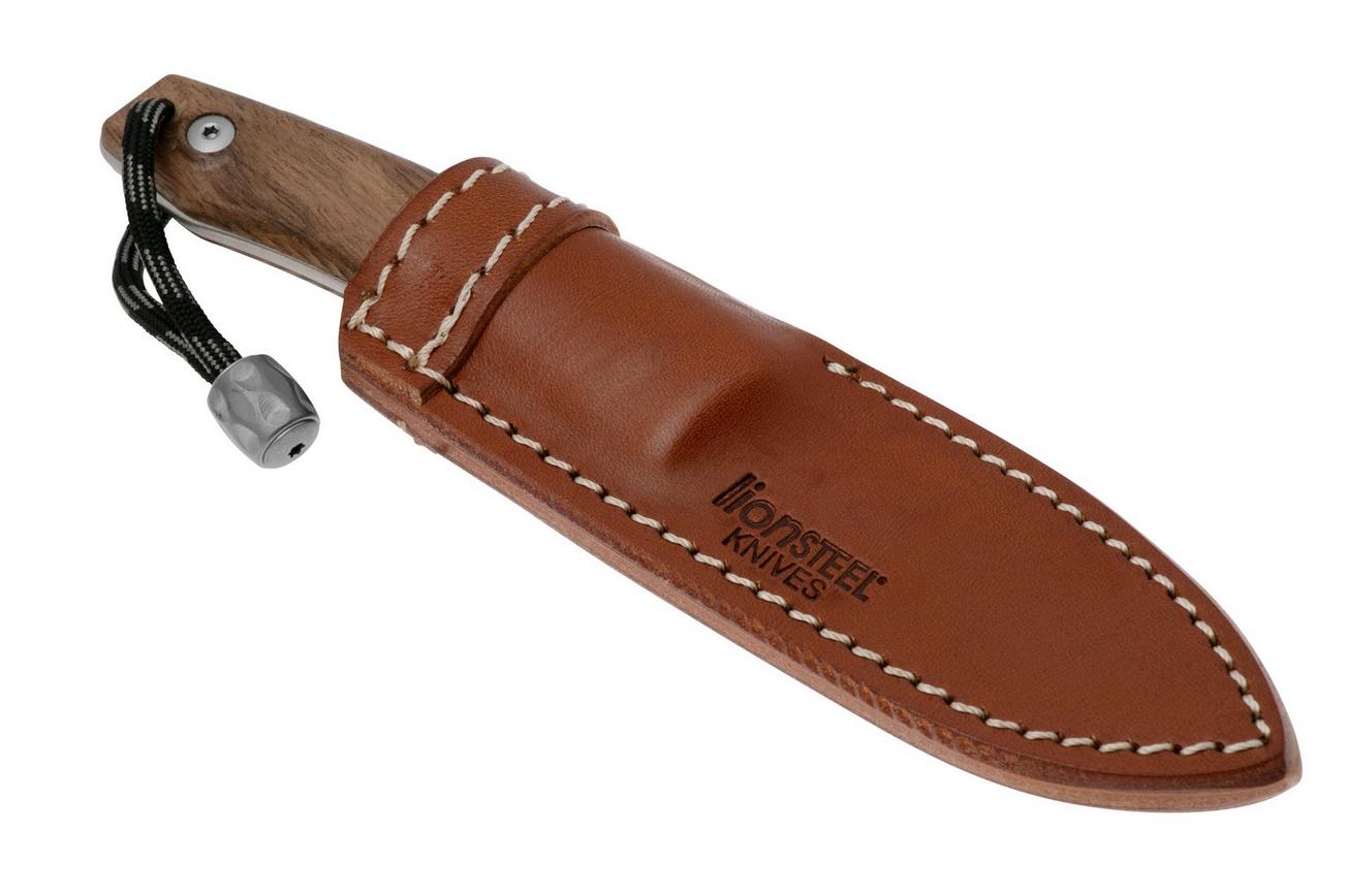 LionSteel M1-WN walnoot, vaststaand mes