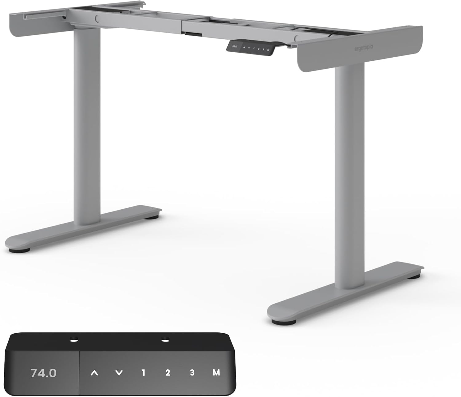 Ergotopia Desktopia One – Höhenverstellbarer Schreibtisch Gestell, Elektrisch höhenverstellbares Tischgestell, TÜV-geprüft, Schreibtisch höhenverstellbar mit Doppelmotor-System, 7 Jahre Garantie