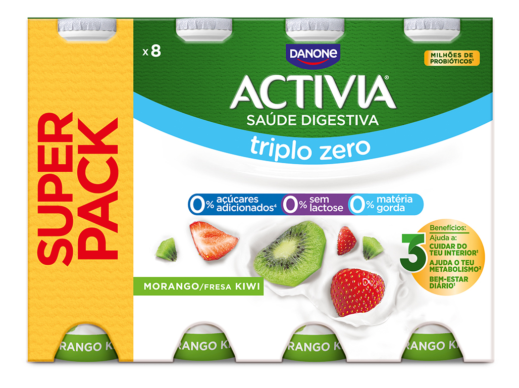 IOGURTE BIFIDUS ACTIVIA MORANGO KIWI 000% 8X155G