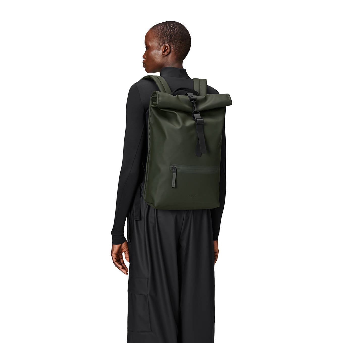 Rains rugzak Rolltop W3 kaki