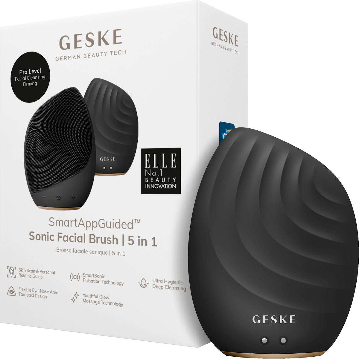 Geske Sonic rengjøringsbørste til ansikt GK000010GY01 (grå)