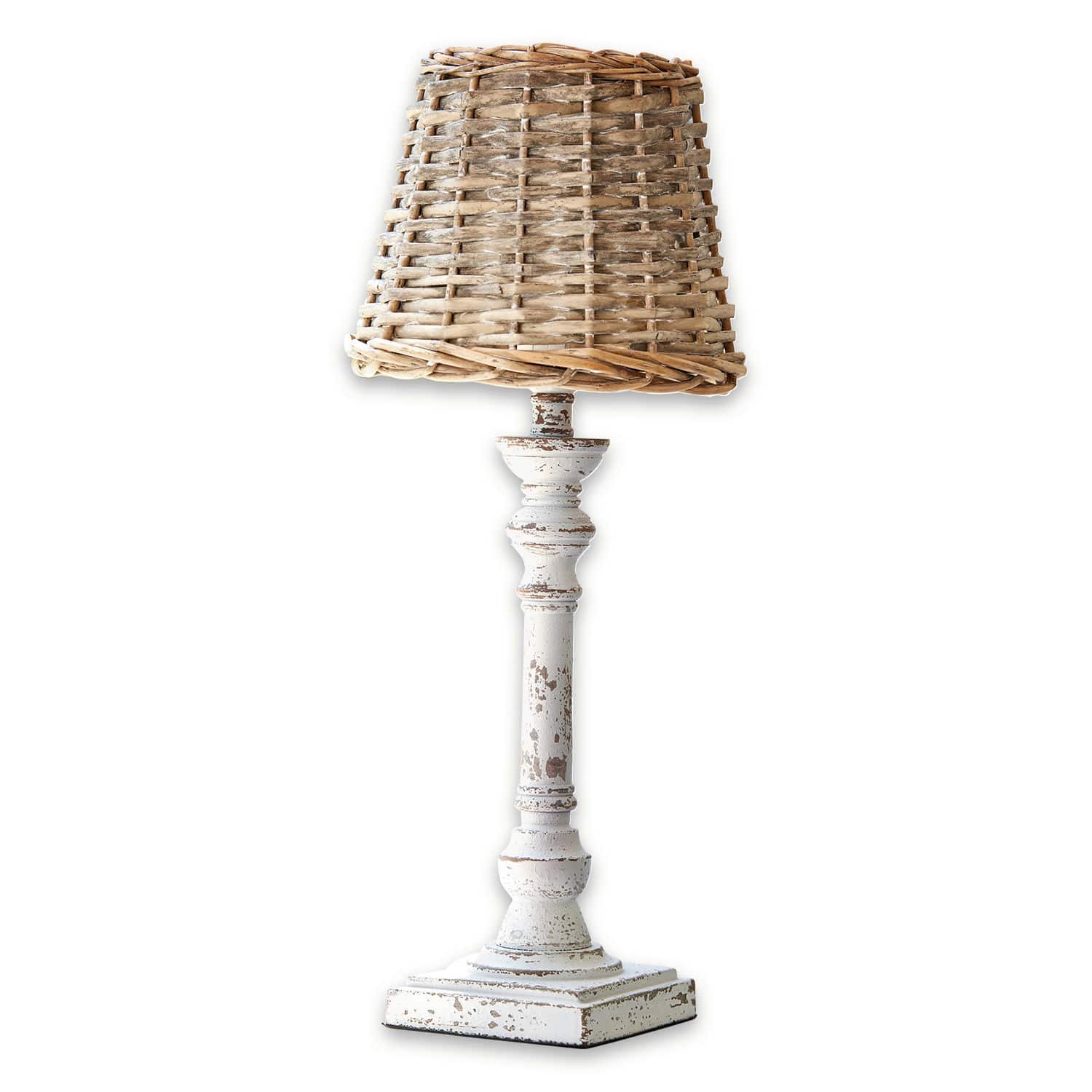 Tischlampe Noelie braun/antikweiß