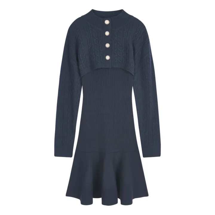 Tressé Robe Ravi | Bleu marine