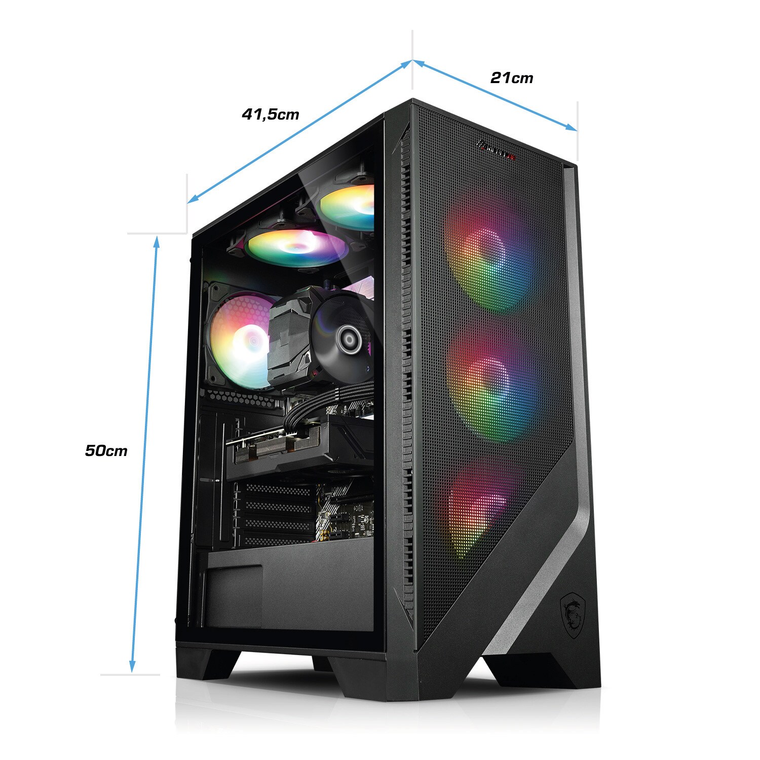 Gaming PC Cobra V AMD Ryzen 5 5500, 16GB DDR4, NVIDIA RTX 4060 8 GB, 1TB SSD, Windows 11